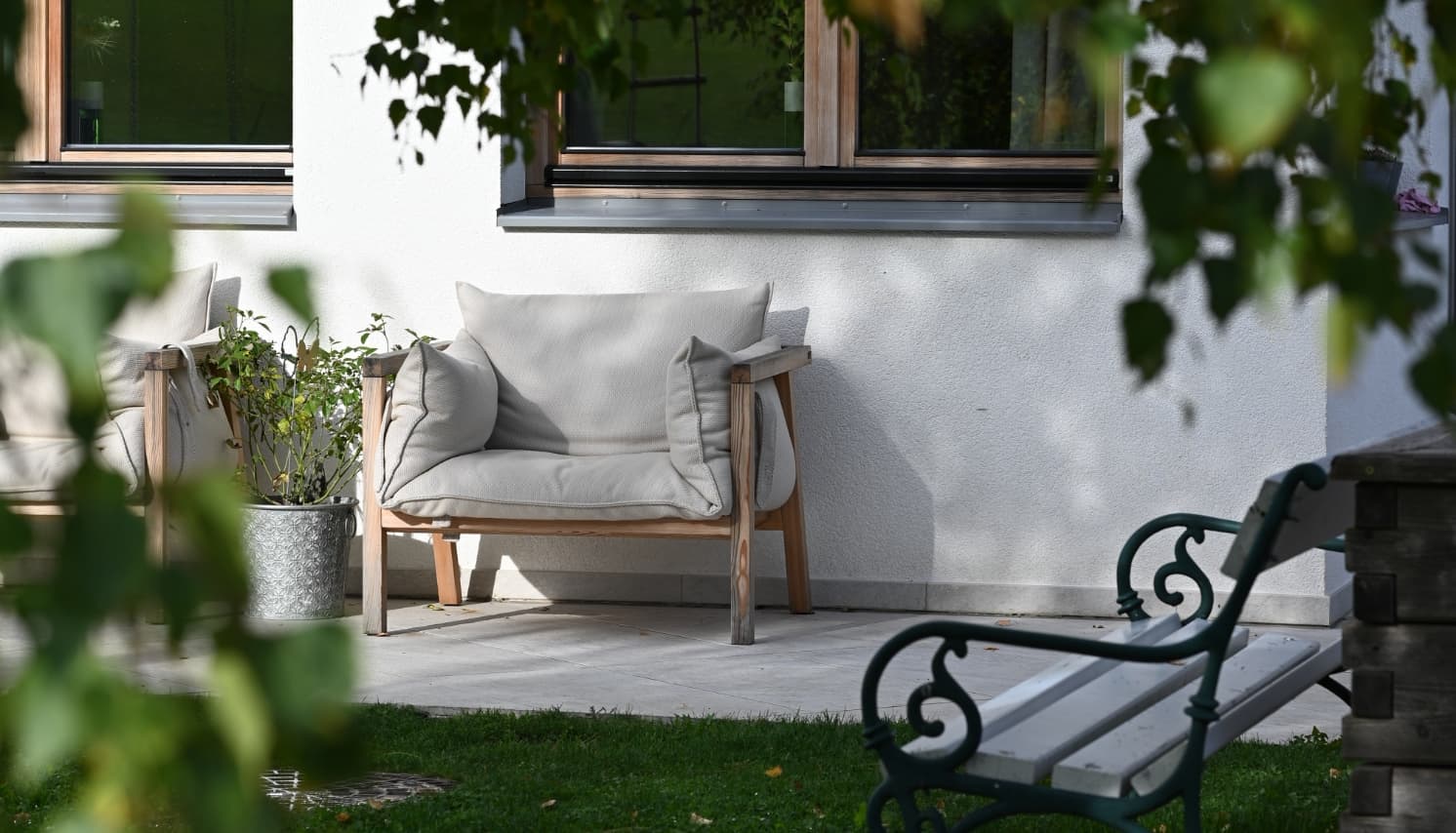 Außenbereich mit Stuhl