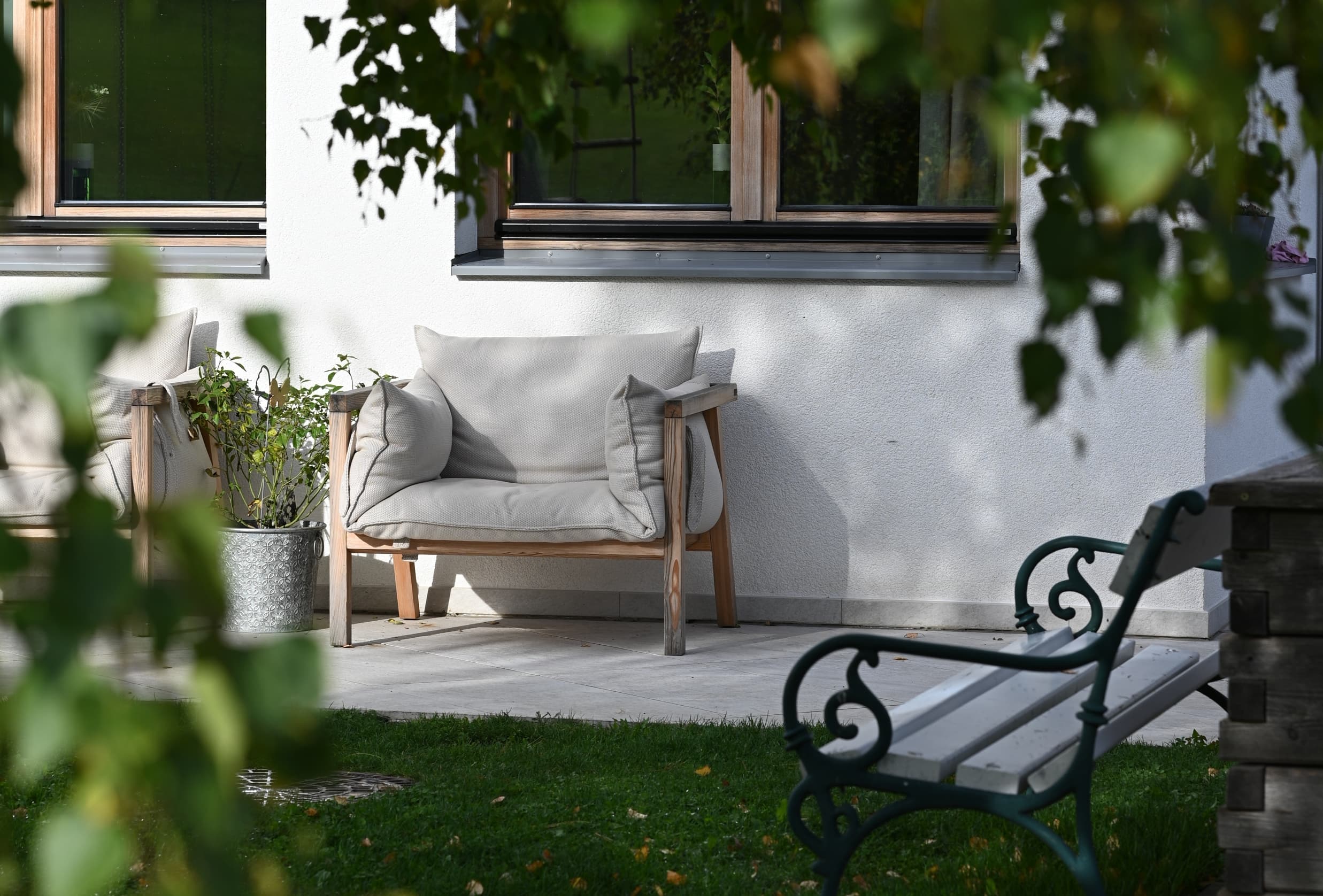 Außenbereich mit Sitzplatz