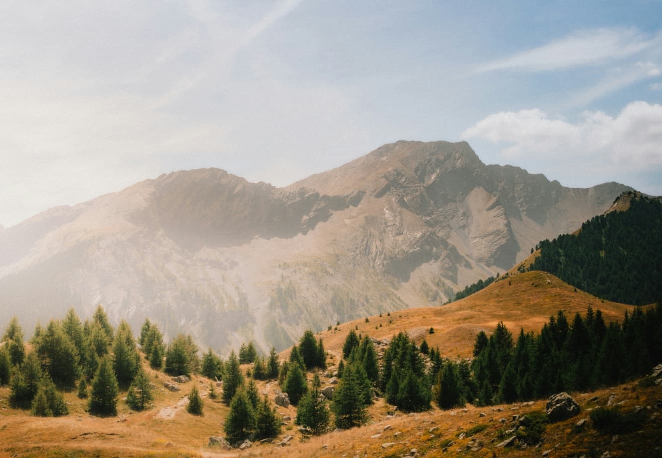 Berglandschaft warmes Licht