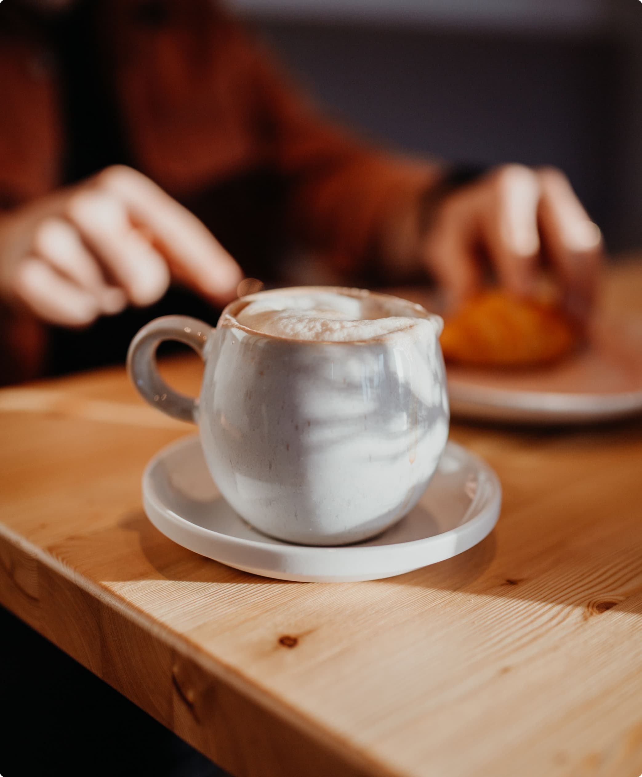 Kaffee mit Milchschaum