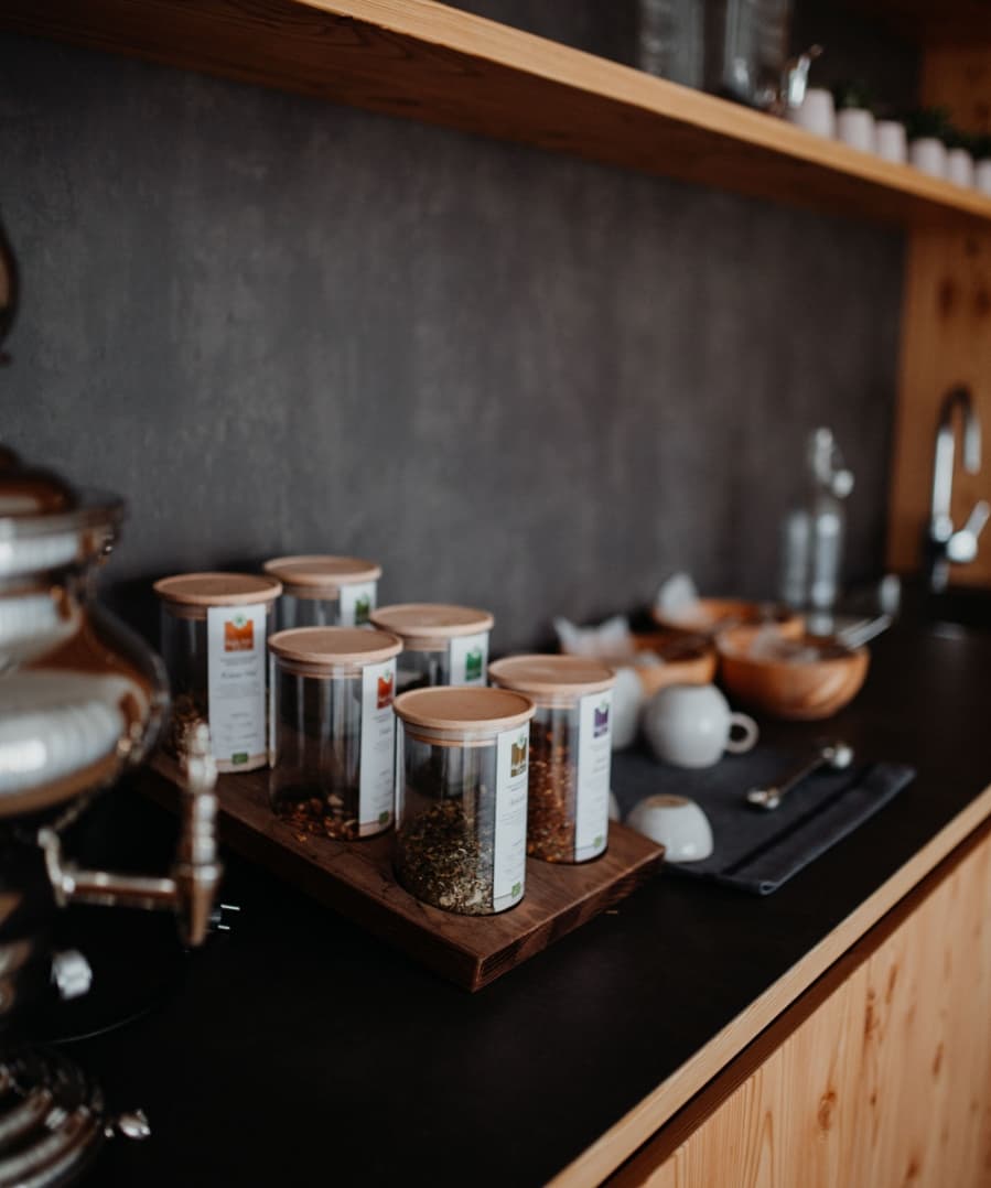 Tee-Bar im Wellness-Bereich