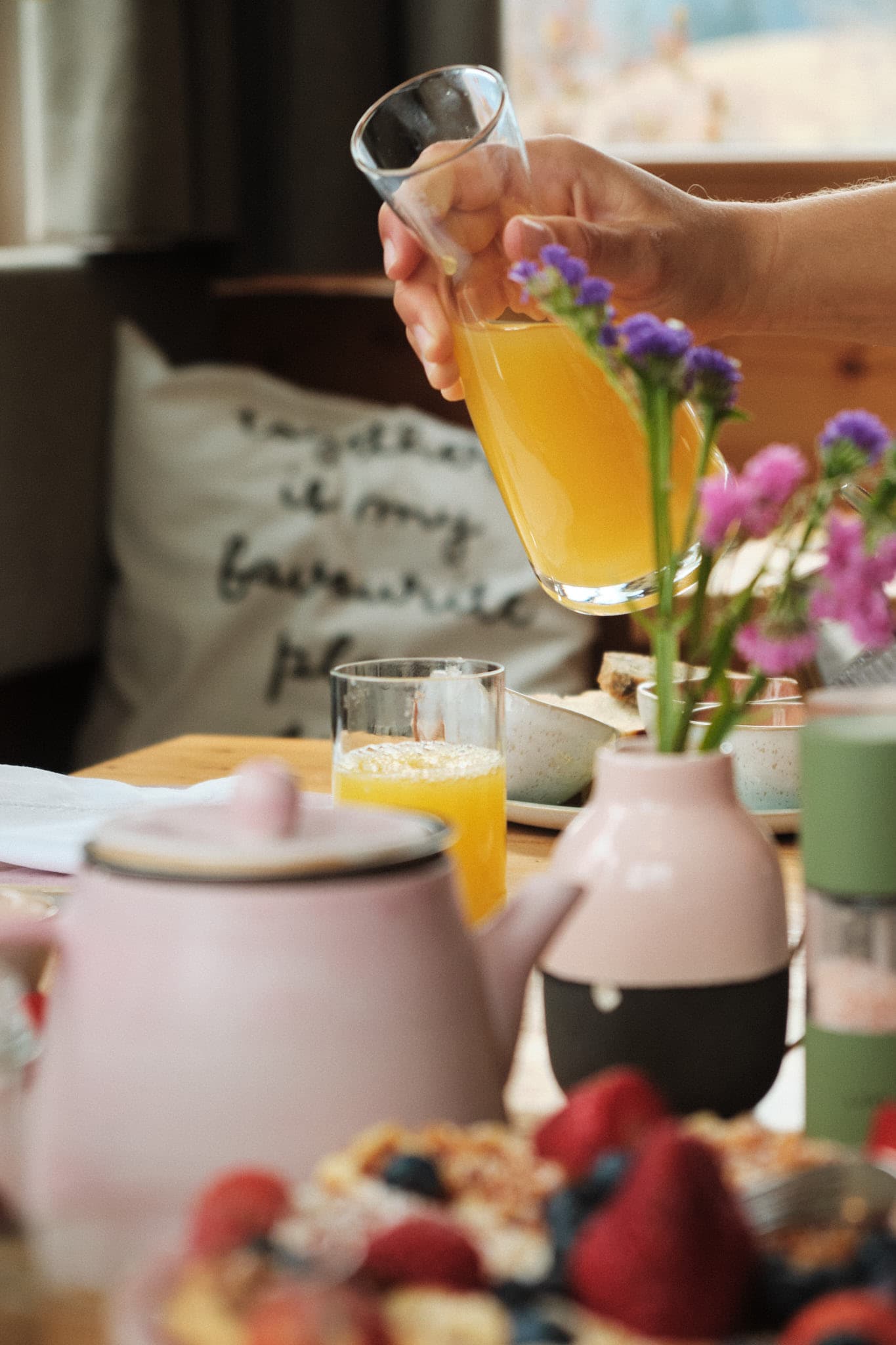 Saft und Frühstück