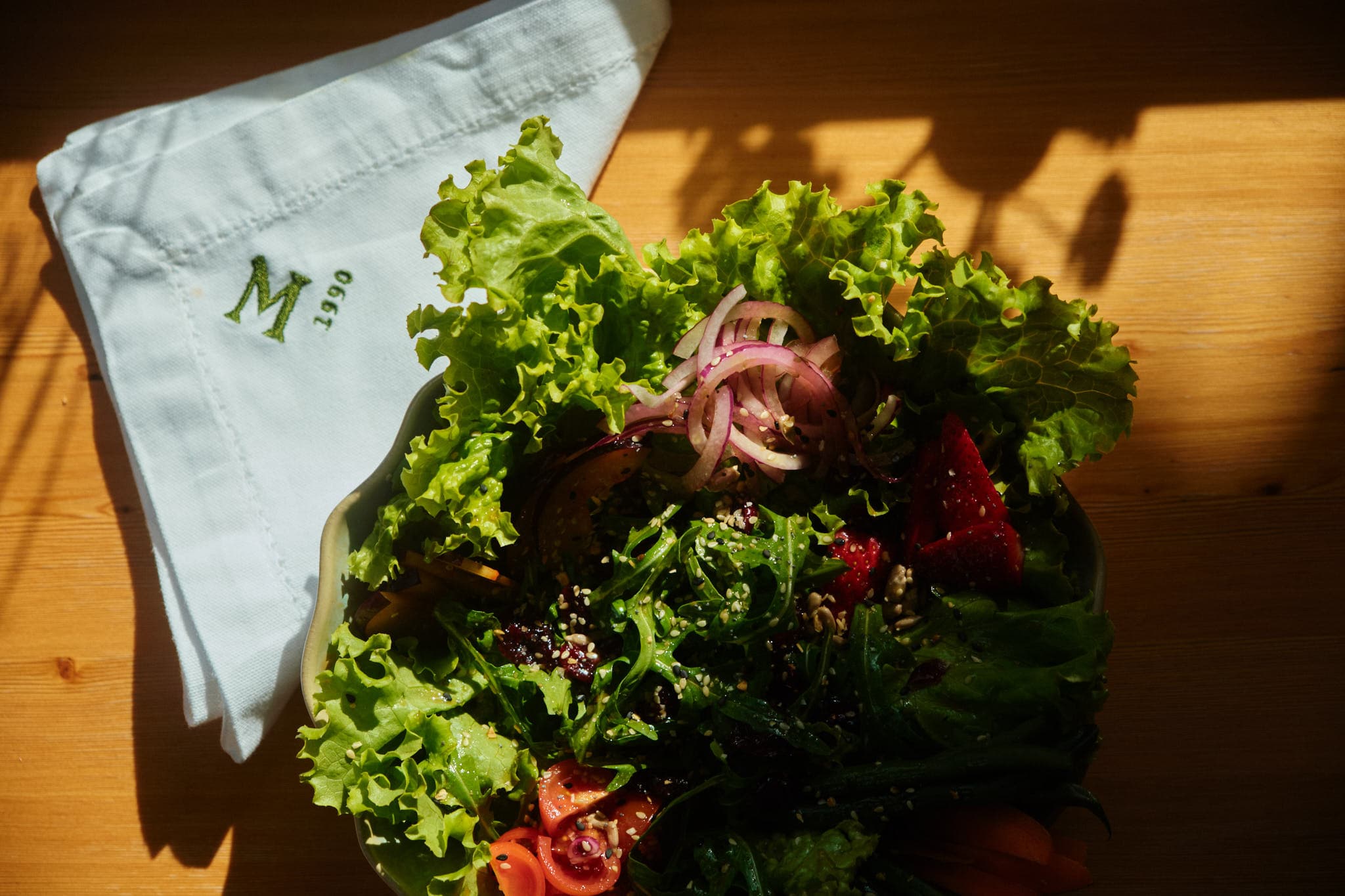 Frischer Salat Detail