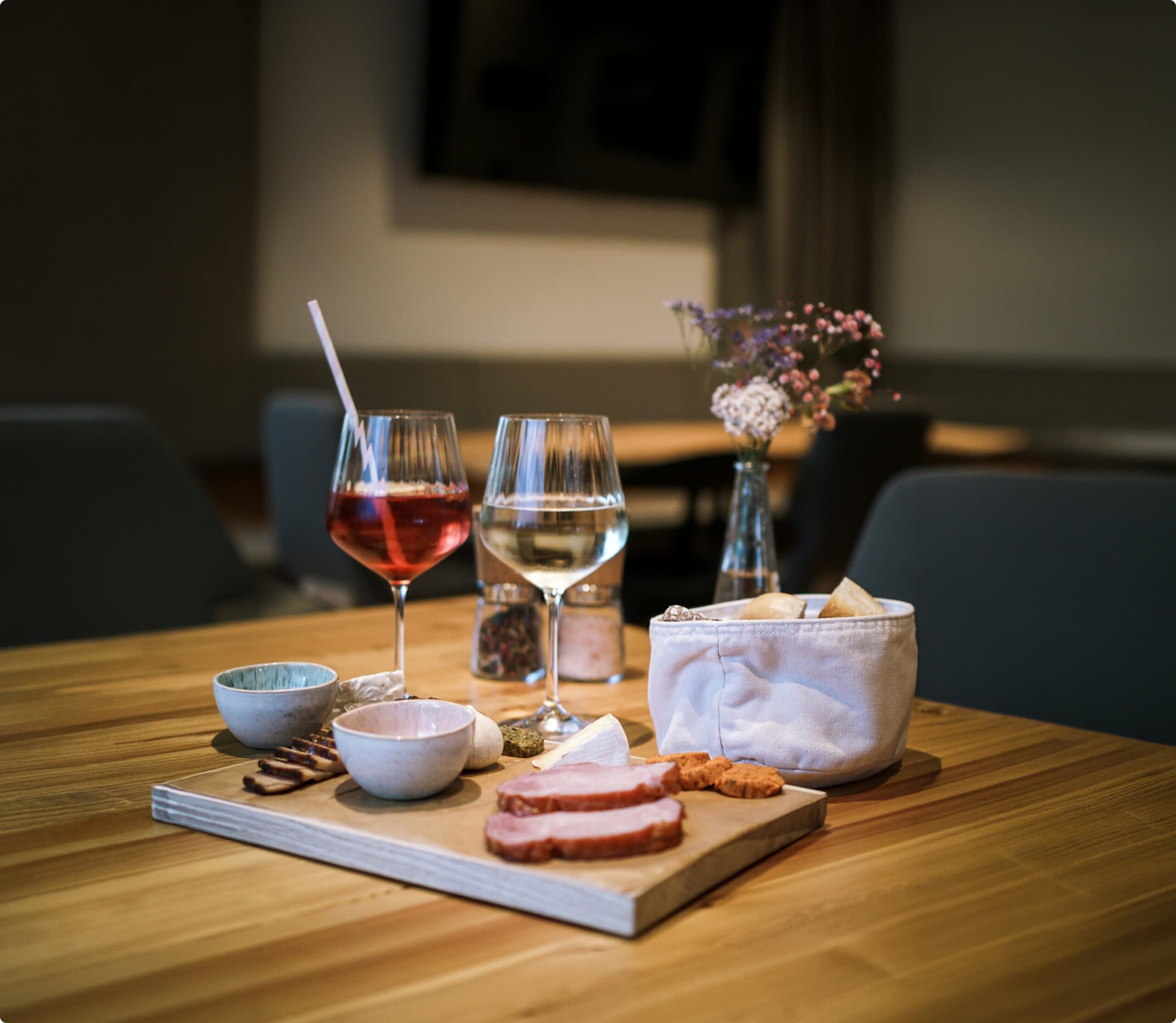 Aperitif Getränke am Tisch